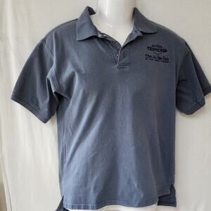 Vtg 1980's Blue Las Vegas Tropicana Polo Shirt Men's Size Medium  Casino Promo